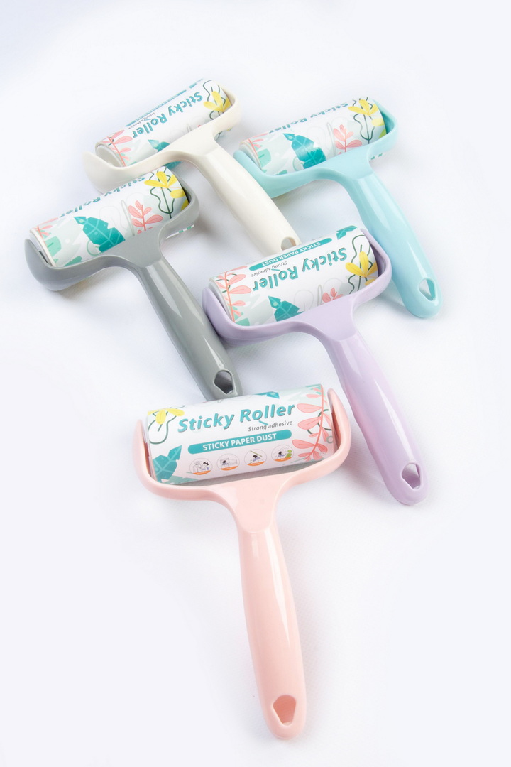 Щітка-ролик для одягу, 10 см, 30 шарів паперу, пластикова ручка, Sticky roller